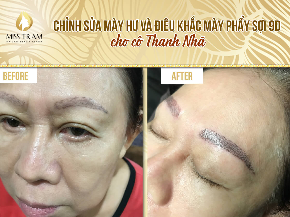 Sửa Chân Mày Hư Bằng Điêu Khắc Phẩy Sợi 9D 9