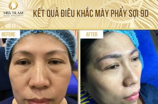 Before And After The Results Of Sculpting Eyebrows With 9D Yarn 47