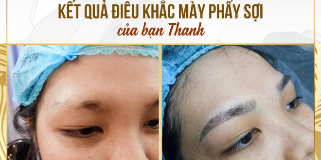 Before And After Eyebrow Sculpting with Yarn for Standard Eyebrow Shaping 4