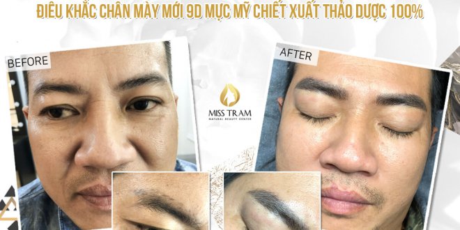 Before And After Correcting Old Eyebrows And Sculpting New Eyebrows 9D For Men 6