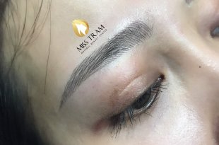 Before And After The Results Of Natural Fiber Brow Sculpting At Spa 41