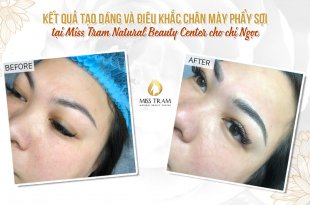 Before And After Brow Sculpting with Natural Fibers Fixing Small Eyebrow Shapes 59