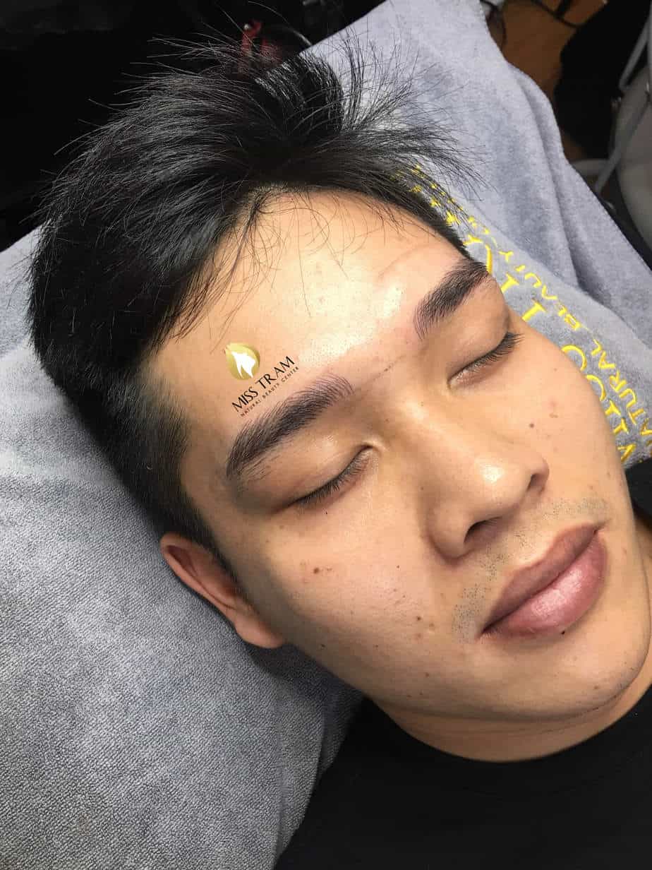 Before And After Making Eyebrow Sculpture for Men 9