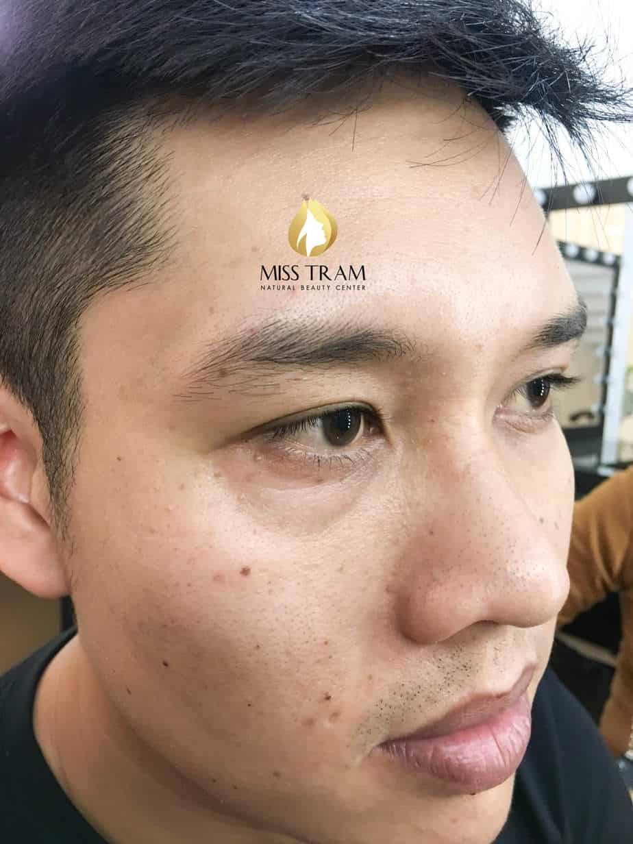 Before And After Making Eyebrow Sculpture for Men 6