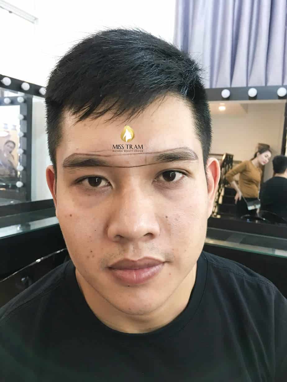 Before And After Making Eyebrow Sculpture for Men 7