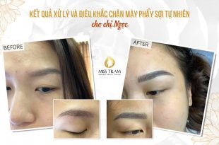 Before And After Treatment - Beautiful Natural Fiber Eyebrow Sculpture 55