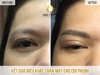 Trước Và Sau Kết Quả Điêu Khắc Chân Mày Đẹp Tự Nhiên Cho Nữ 6