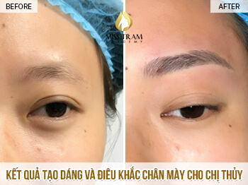 Trước Và Sau Kết Quả Tạo Dáng Và Điêu Khắc Chân Mày Cho Khách 6