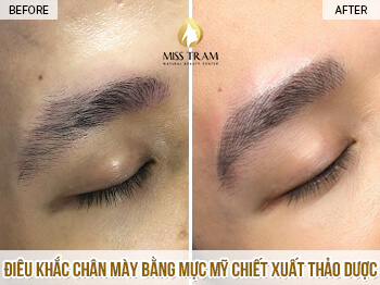 Before And After Eyebrow Sculpting Using Natural Herbal Ink 6