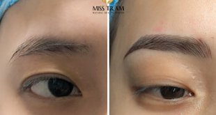 Before And After Sculpting The Queen's Eyebrows Combined Shading Beads For Guests 40