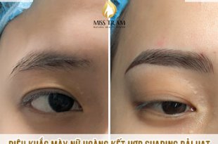 Before And After Sculpting The Queen's Eyebrows Combined Shading Beads For Guests 35