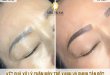 Before And After Treating Green Eyebrows And Spraying Powder 97