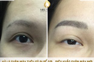 Before And After The Results Of Processing And Sculpting Eyebrows With 9D Yarn 16