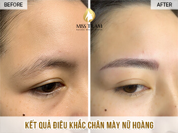 Before And After The Queen's Eyebrow Sculpting Results For Customers 4