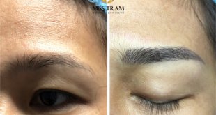 Before And After Sculpting Combined Spray Shading Cushion Ink Beads Between Eyebrows 7