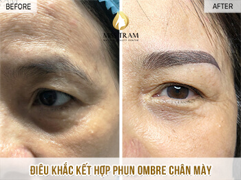 Before And After Sculpting Results Combined with Ombre Eyebrow For Client 4