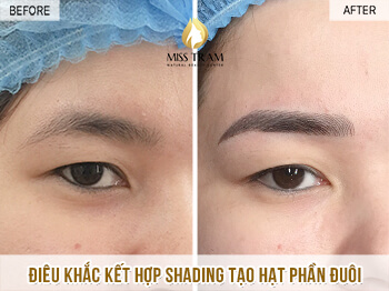Before And After Sculpting Combined Spray Shading For New Eyebrow Shape 4