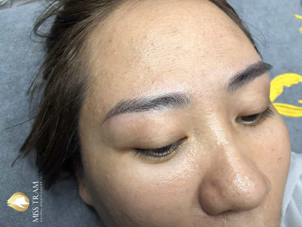 Before And After Sculpting the Queen's Eyebrows Overcoming Small Head 7