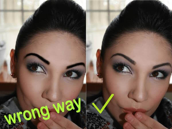 mistakes when shaping eyebrows