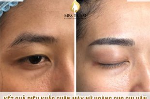 Before And After Finishing The Queen's Eyebrow Sculpting Process 24