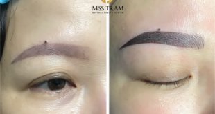 Before And After Fixing Old Eyebrows - Sculpting And Spraying Ombre Beautiful Eyebrows 1