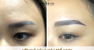 Before And After Treatment of Old Eyebrows - Sculpture Combined Ombre Eyebrow 13