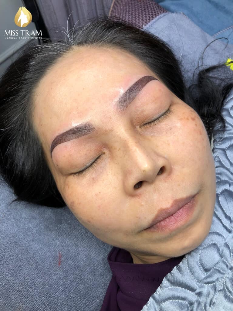 Before And After Treating Old Eyebrows - Sculpture Combined Ombre Sand Grain New Eyebrow 11