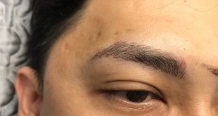 Sister My Huong on the model Male eyebrow sculpture photo 1