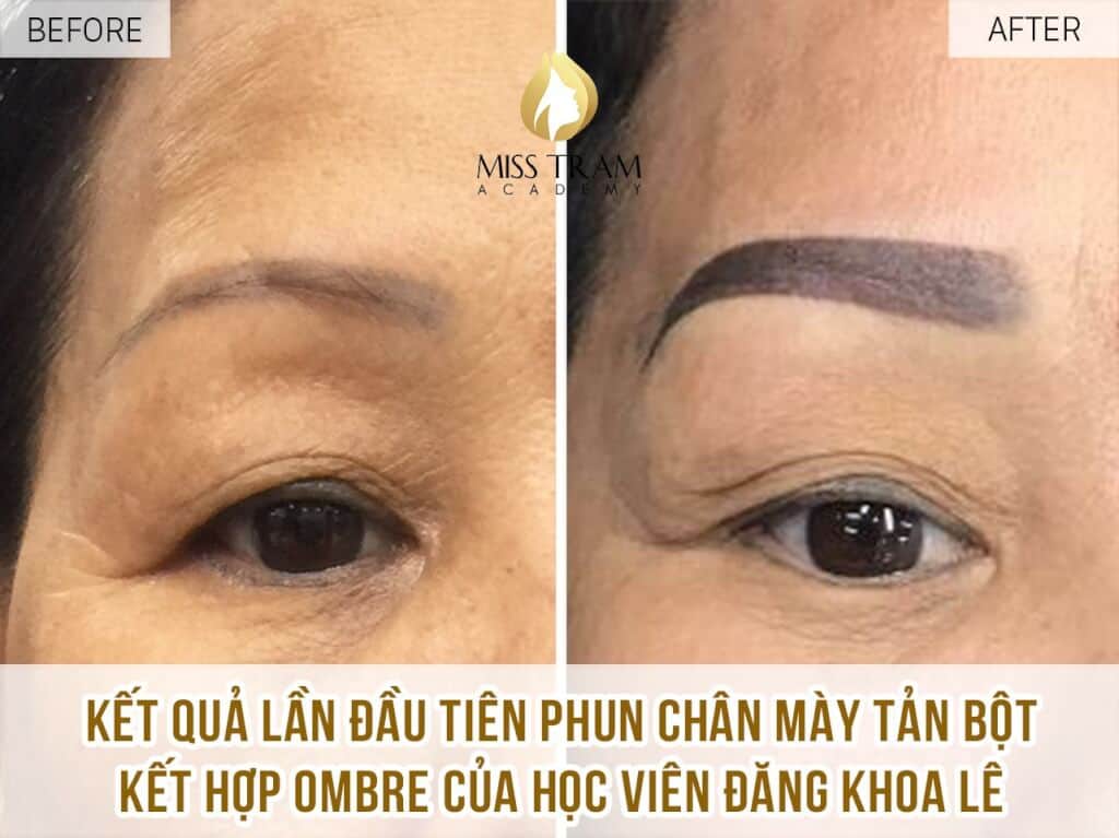 Student Dang Khoa Le first sample of Tan Powder and Ombre eyebrow spray