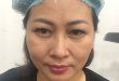 Trainee Performs Old Eyebrow Treatment - Sculpting the Head & Spraying Ombre Eyebrow For Customers 36