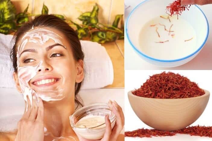 công thức mặt nạ trị mụn với safron