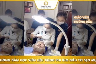 Hướng dẫn liệu trình phi kim điều trị sẹo mụn cho học viên khóa chăm sóc da