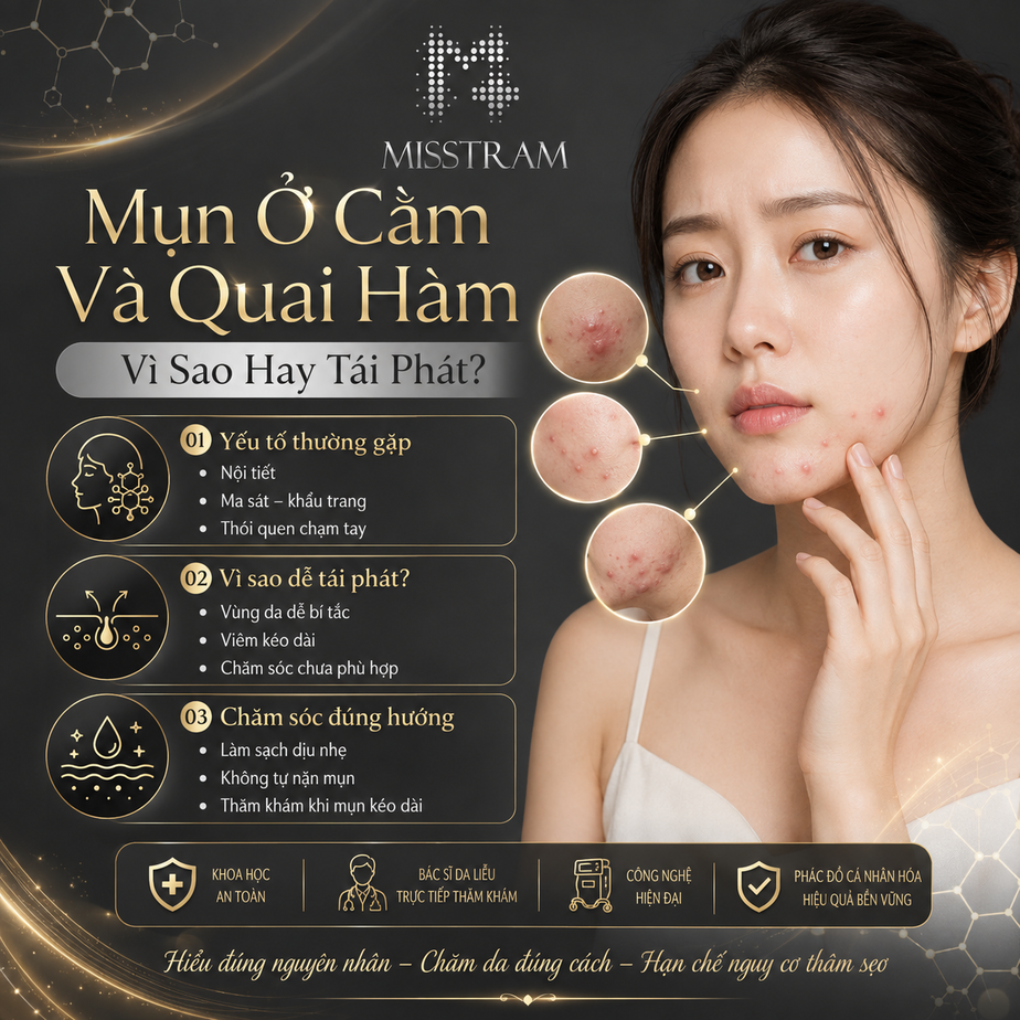 Mụn Ở Cằm Và Quai Hàm: Vì Sao Hay Tái Phát? 3