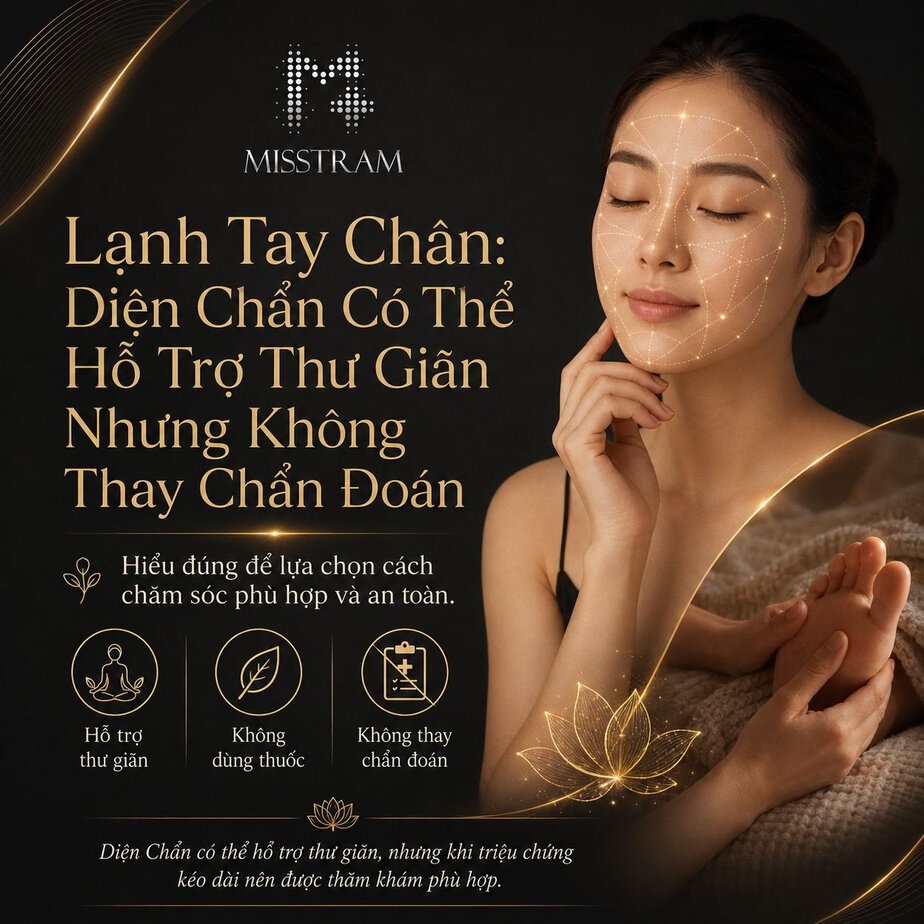 Lạnh Tay Chân: Diện Chẩn Có Thể Hỗ Trợ Thư Giãn Nhưng Không Thay Chẩn Đoán 3